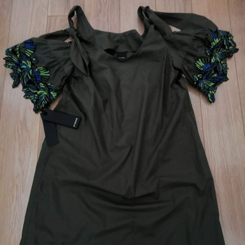 Pinko Women's Green Alaina Spring Summer Dress